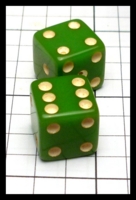 Dice : Dice - 6D Pipped - Green Crisloid Small - eBaySept 2016